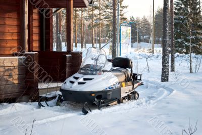 Snowmobiles.