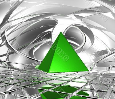 green pyramid