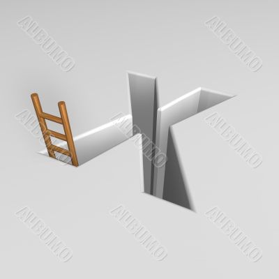 letter x and ladder