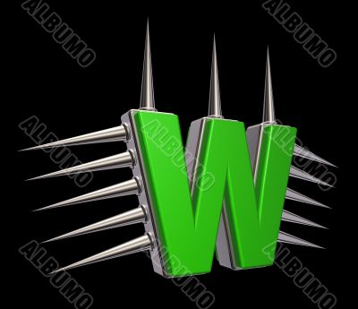 prickles letter w