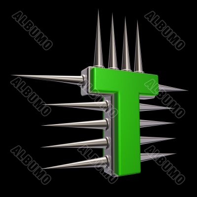 prickles letter t