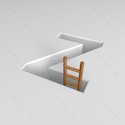 letter z and ladder