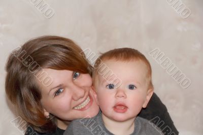 Portrait of happiest mother and baby