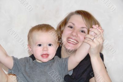 Portrait of happiest mother and baby