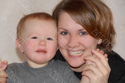 Portrait of happiest mother and baby
