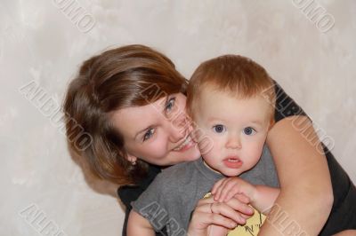 Portrait of happiest mother and baby