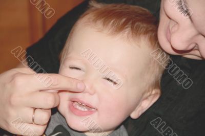 Portrait of happiest mother and baby