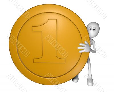 white guy with coin