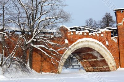 Red arched bridge