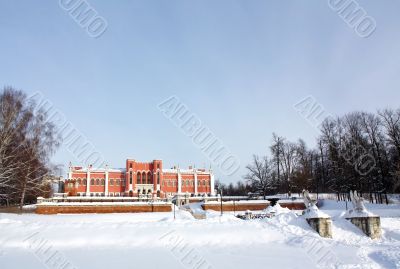 Landscape with old-time palace 