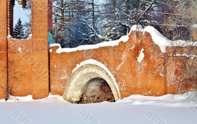 Red arched bridge
