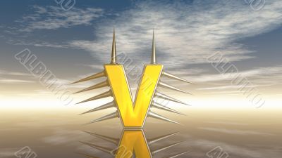 prickles letter v