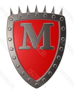 shield with letter m