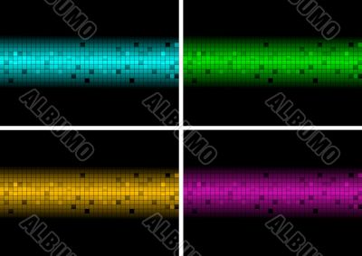 Set of mosaic banners