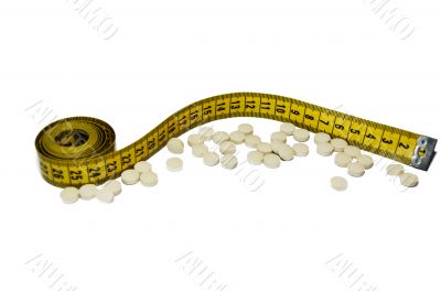 Measuring tape and pills