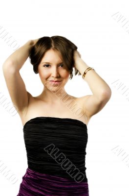 Woman in evening dress