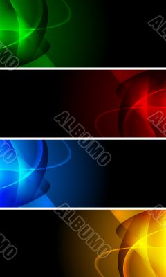Abstract dark banners