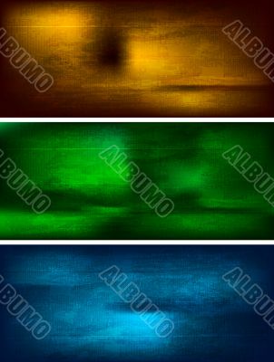 Set of textural banners