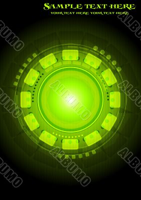 Black and green background