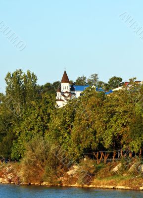 Landscape with church
