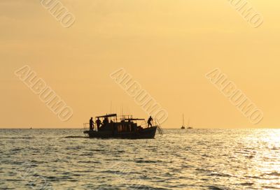 Yacht in the sea