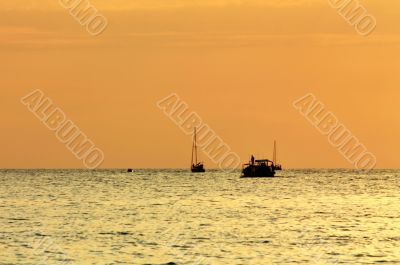 Yacht in the sea
