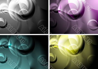 Backgrounds with abstract rings