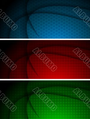 Abstract wavy banners