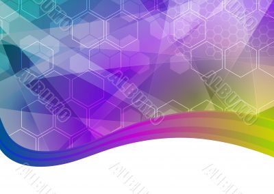 Bright abstraction with hexagons