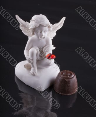 Little angel and chocolate
