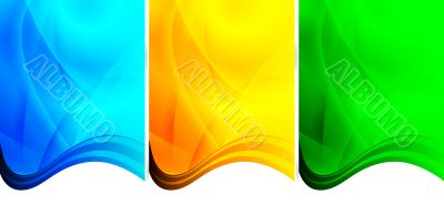Three wavy backgrounds