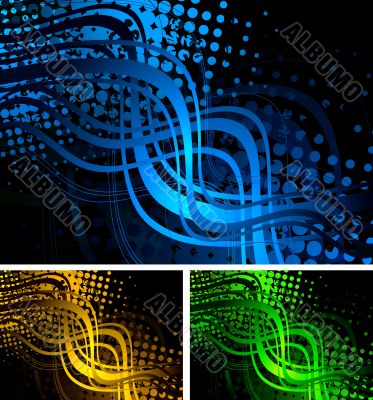 Colourful wavy backgrounds