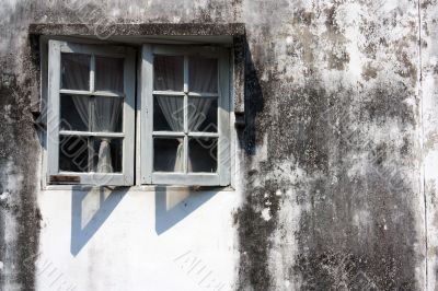 Exterior wall  the window.