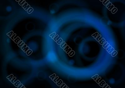 Blue circles on black