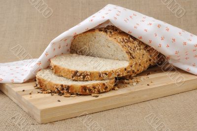 Whole wheat bread with grains