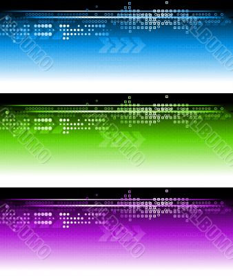 Abstract vibrant banners