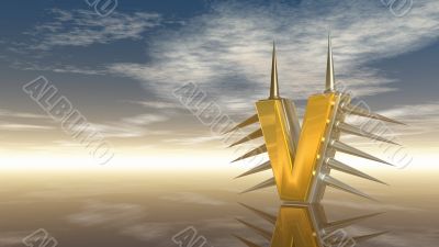prickles letter v