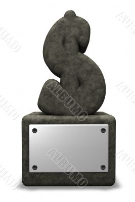 stone dollar symbol
