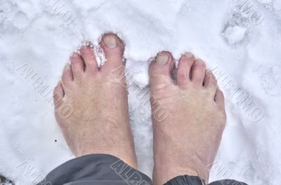 Barefoot man
