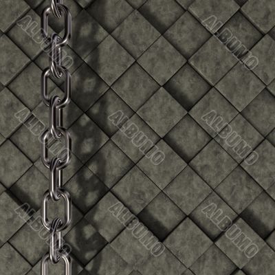 chain on stone background
