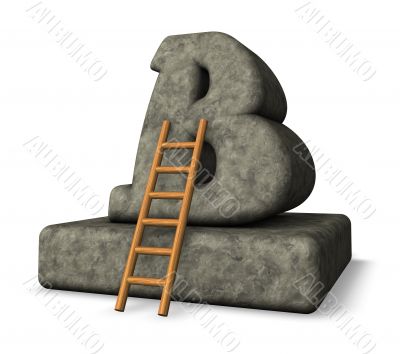 stone letter b