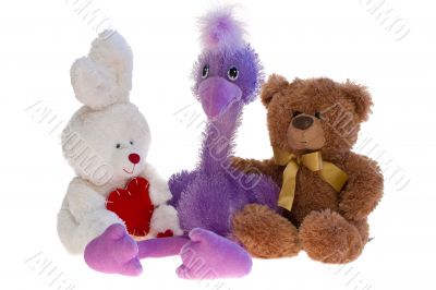 y bear, ostrich and rabbit together.