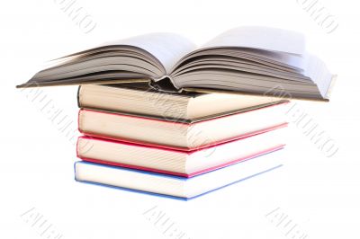 Several books together.
