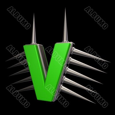 prickles letter v