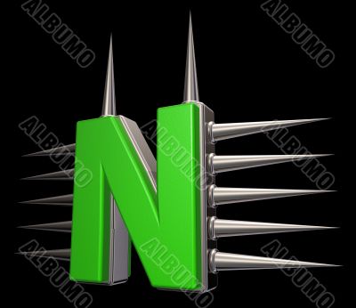 prickles letter n