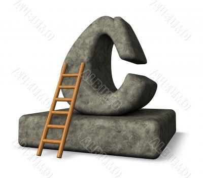 stone letter c