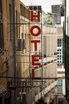 Hotel sign