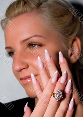 Beautiful nails with Art, false eyelashes