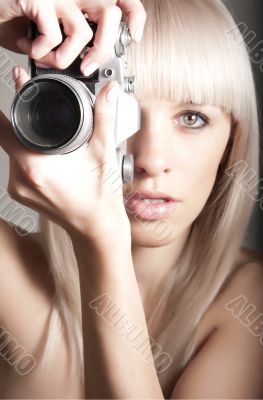 Sexy pretty photographer