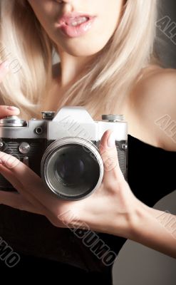 Sexy pretty photographer
